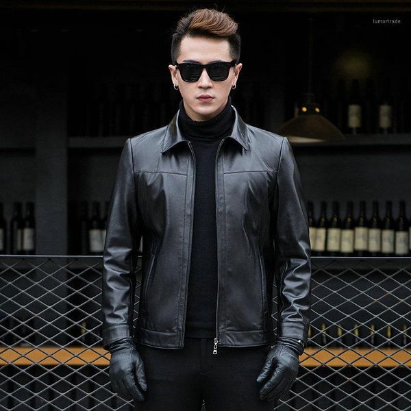 men's leather & faux black loose style coat men sheepskin jacket genuine warm casual turn-down collar outwear1
men's leather & faux black loose style coat men sheepskin jacket genuine warm casual turn-down collar outwear1