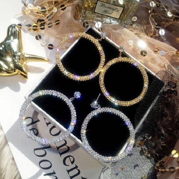 exknl ethnic bohemian women wedding drop earrings round korean bridal long crystal big earrings for women fashion jewelry 20201, Silver
exknl ethnic bohemian women wedding drop earrings round korean bridal long crystal big earrings for women fashion jewelry 20201, Silver