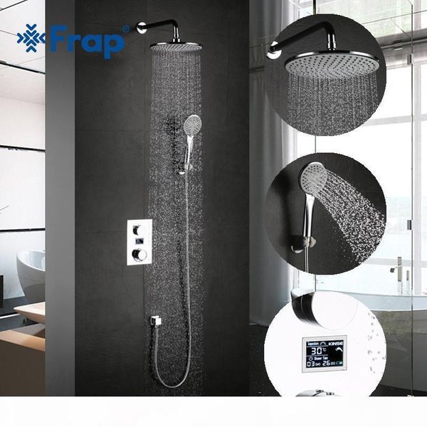 thermostatic chrome bath wall brass new frap yld1133 shower head set faucets finish bathroom mounted round with mixer ozebm
thermostatic chrome bath wall brass new frap yld1133 shower head set faucets finish bathroom mounted round with mixer ozebm
