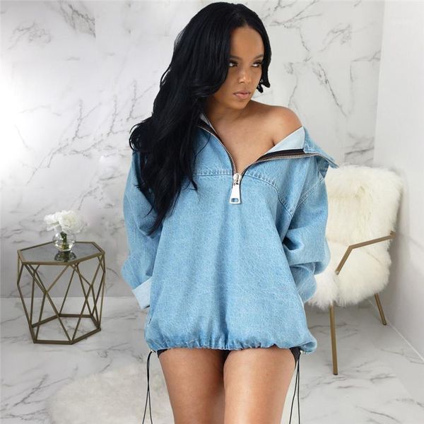 tmustobe winter hoodies denim pullovers with zipper women casual long sleeve oversized sweatshirt streetwear loose jean outwear1, Black
tmustobe winter hoodies denim pullovers with zipper women casual long sleeve oversized sweatshirt streetwear loose jean outwear1, Black