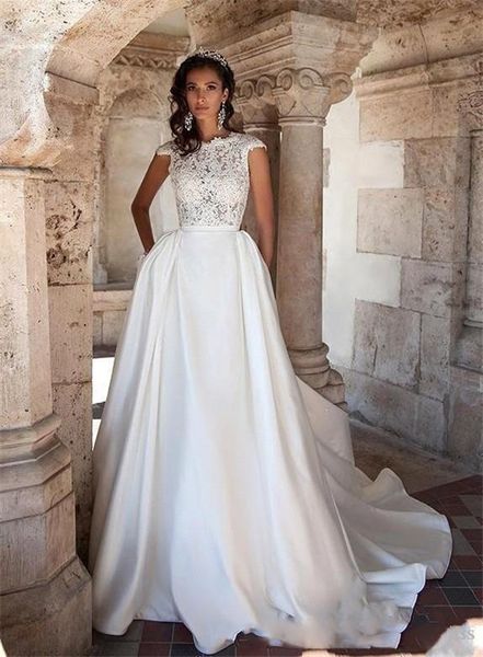 gorgeous plus size a line wedding dresses with detachable train lace applique backless pleats wedding dress bridal gowns vestidos de noiva, White
gorgeous plus size a line wedding dresses with detachable train lace applique backless pleats wedding dress bridal gowns vestidos de noiva, White