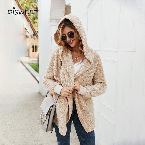 plush solid jacket woman streetwear long sleeve loose hooded jacket women casual warm slim women 20201, Black;brown
plush solid jacket woman streetwear long sleeve loose hooded jacket women casual warm slim women 20201, Black;brown