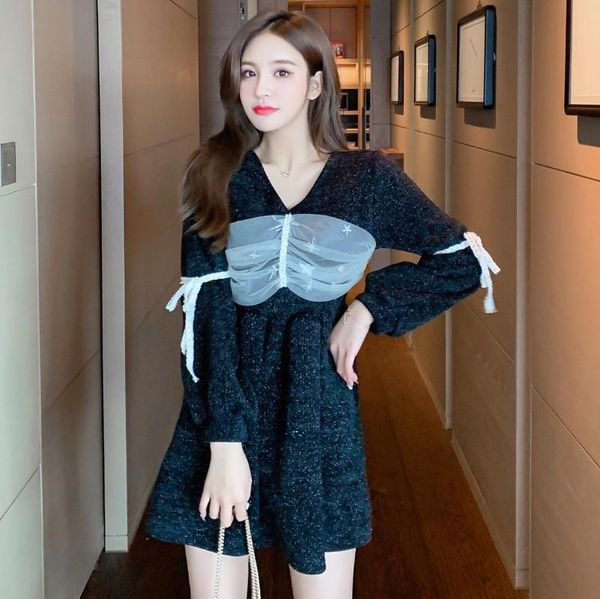 casual dresses will fall and winter of french temperament show thin tall waist a word upset lantern sleeve dress bitter fleabane fleaban, Black;gray
casual dresses will fall and winter of french temperament show thin tall waist a word upset lantern sleeve dress bitter fleabane fleaban, Black;gray