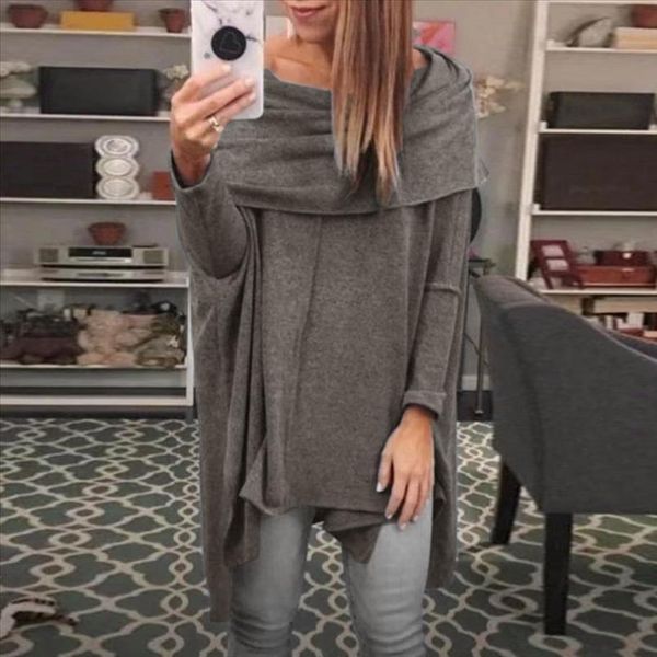fashion scarf collar solid blouse irregular casual autumn winter ladies loose female women long sleeve shirt blusas pullover, White
fashion scarf collar solid blouse irregular casual autumn winter ladies loose female women long sleeve shirt blusas pullover, White