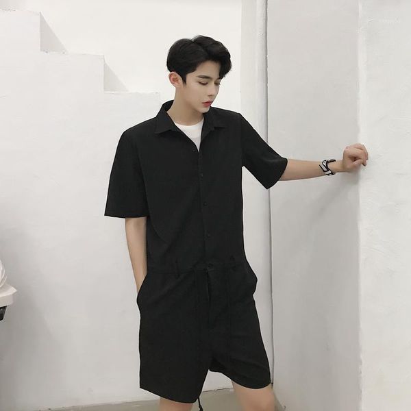 2020 spring summer men's youth cotton short jumpsuit male one piece black1, Blue
2020 spring summer men's youth cotton short jumpsuit male one piece black1, Blue