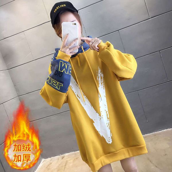 plush medium style thickened 2020 new sweater women's korean loose long sleeve hooded autumn and winter coat ins fashion, Black
plush medium style thickened 2020 new sweater women's korean loose long sleeve hooded autumn and winter coat ins fashion, Black