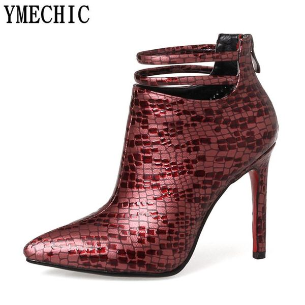high heel women boots ankle strap embossed pointed toe autumn winter gladiator pumps boot lady big size party shoes, Black
high heel women boots ankle strap embossed pointed toe autumn winter gladiator pumps boot lady big size party shoes, Black