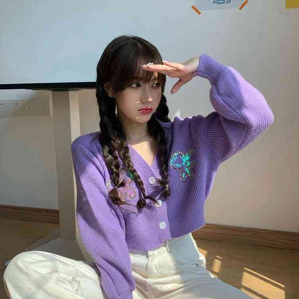 woman sweaters femme chandails short autumn and winter jacket loose sweater coat female pull hiver, White;black
woman sweaters femme chandails short autumn and winter jacket loose sweater coat female pull hiver, White;black