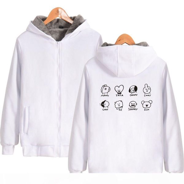 k- thicker hoodie sweatshirt zipper bangtan boys cartoon fashion thicker sweatshirt winter warm clothes, Black
k- thicker hoodie sweatshirt zipper bangtan boys cartoon fashion thicker sweatshirt winter warm clothes, Black