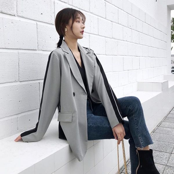 small suit jacket women's spring autumn 2021 new lazy casual color matching slim suit loose korean chic style coat female4b, White;black
small suit jacket women's spring autumn 2021 new lazy casual color matching slim suit loose korean chic style coat female4b, White;black