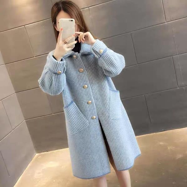 womens sweaters imitation mink fleece sweater autumn and winter new mid-length cardigan sweater coat winter clothes women, White
womens sweaters imitation mink fleece sweater autumn and winter new mid-length cardigan sweater coat winter clothes women, White