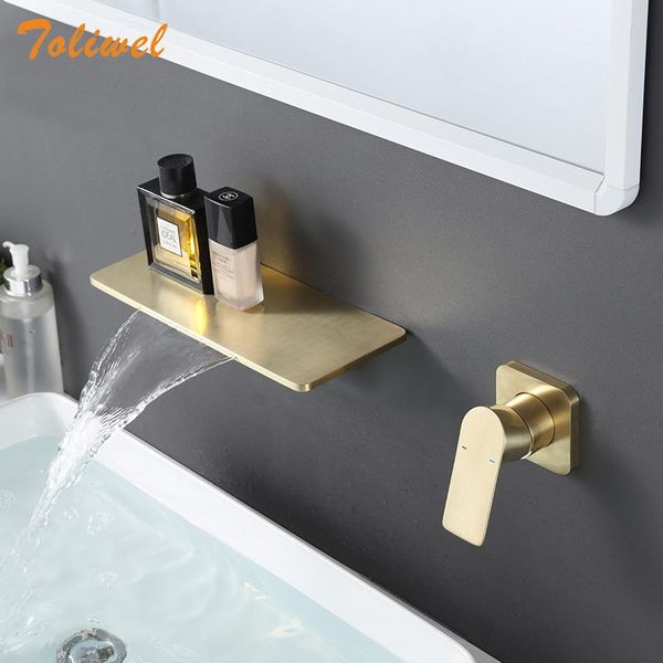 brush gold bathroom wall mounted waterfall faucet cold mixer taps basin sink faucets bathroom shelf faucet
brush gold bathroom wall mounted waterfall faucet cold mixer taps basin sink faucets bathroom shelf faucet