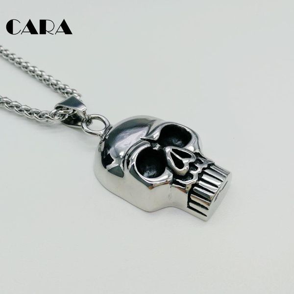 pendant necklaces 316l stainless steel gothetic skull necklace & mens hip hop punk with jewelry cara0366, Silver
pendant necklaces 316l stainless steel gothetic skull necklace & mens hip hop punk with jewelry cara0366, Silver
