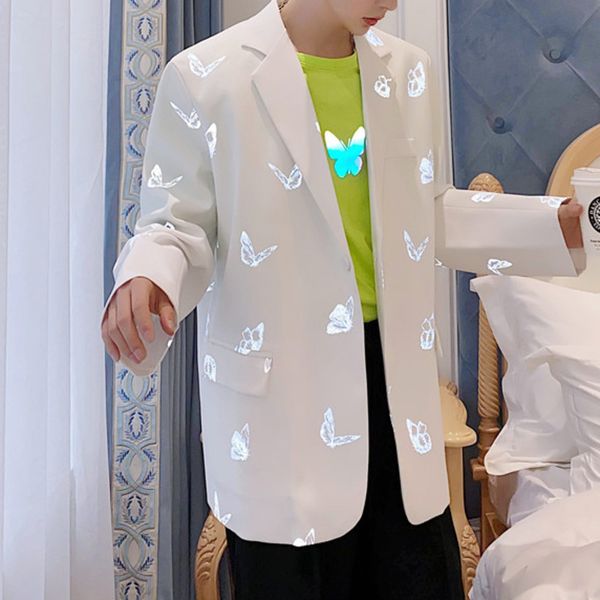 2021 new reflective mode butterfly regular black male fit a style blazer men's new blazers jacket qbk9, White;black
2021 new reflective mode butterfly regular black male fit a style blazer men's new blazers jacket qbk9, White;black