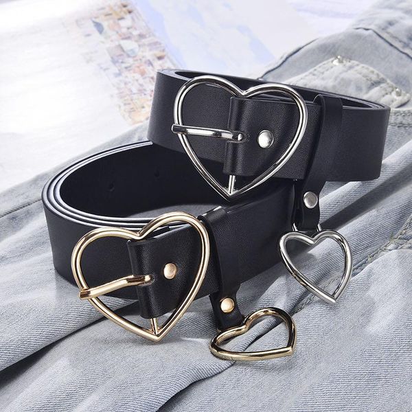 women belts pu leather punk black strap heart buckle pendant for jeans trouser casual 105cm ladies female waistband, Black;brown
women belts pu leather punk black strap heart buckle pendant for jeans trouser casual 105cm ladies female waistband, Black;brown