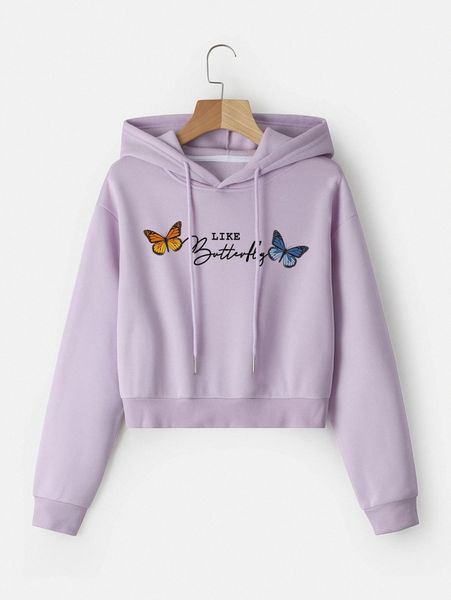 slogan & butterfly print drop shoulder drawstring thermal hoodie b8s7#, White;black
slogan & butterfly print drop shoulder drawstring thermal hoodie b8s7#, White;black