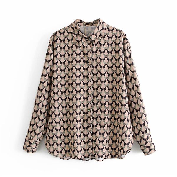 2021 new vintage women geometric print shirts fashion ladies loose turn down collar elegant female streetwear blouse 73pj, White
2021 new vintage women geometric print shirts fashion ladies loose turn down collar elegant female streetwear blouse 73pj, White