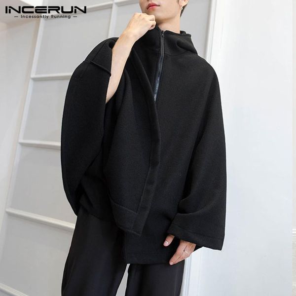incerun men solid color fashion hooded cloak cape trench casual comfort baggy mens zipper jackets overcoats hoodies streetwear1, Black;brown
incerun men solid color fashion hooded cloak cape trench casual comfort baggy mens zipper jackets overcoats hoodies streetwear1, Black;brown