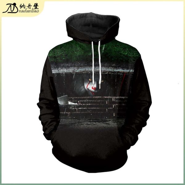 clown com back cos drs penny the same kind of halloween costume, horror suit, hooded couple's sweater, Black
clown com back cos drs penny the same kind of halloween costume, horror suit, hooded couple's sweater, Black