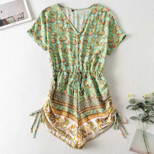 women's jumpsuits & rompers boho inspired floral print romper for women adjustable tie green v-neck 2021 cute summer playsuits, Black;white
women's jumpsuits & rompers boho inspired floral print romper for women adjustable tie green v-neck 2021 cute summer playsuits, Black;white