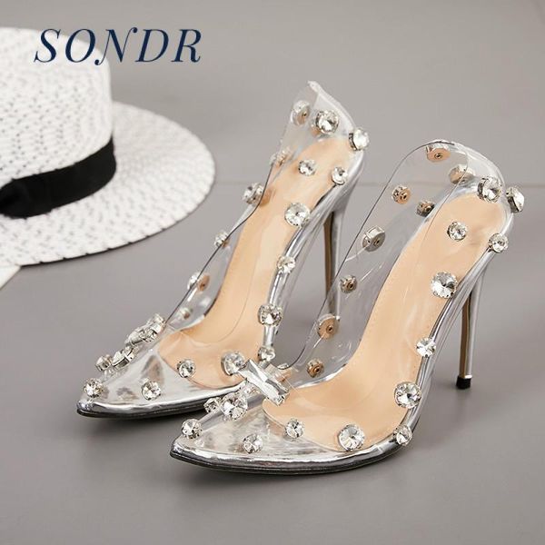 shallow mouth single shoes rhinestone pointed transparent pvc super clear heels fine heels big size women summer shoes 42, Black
shallow mouth single shoes rhinestone pointed transparent pvc super clear heels fine heels big size women summer shoes 42, Black