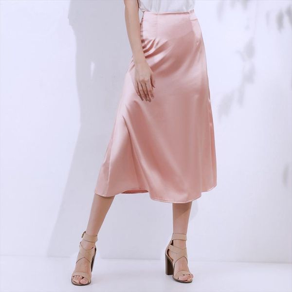 womens pink green silk satin skirt 2020 vintage korean style long high waist midi skirt for women a line elegant skirts summer, Black
womens pink green silk satin skirt 2020 vintage korean style long high waist midi skirt for women a line elegant skirts summer, Black