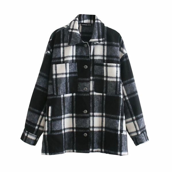 2021 new vintage stylish black and white plaid jacket coat women fashion lapel collar long sleeve loose chic top, Black;brown
2021 new vintage stylish black and white plaid jacket coat women fashion lapel collar long sleeve loose chic top, Black;brown