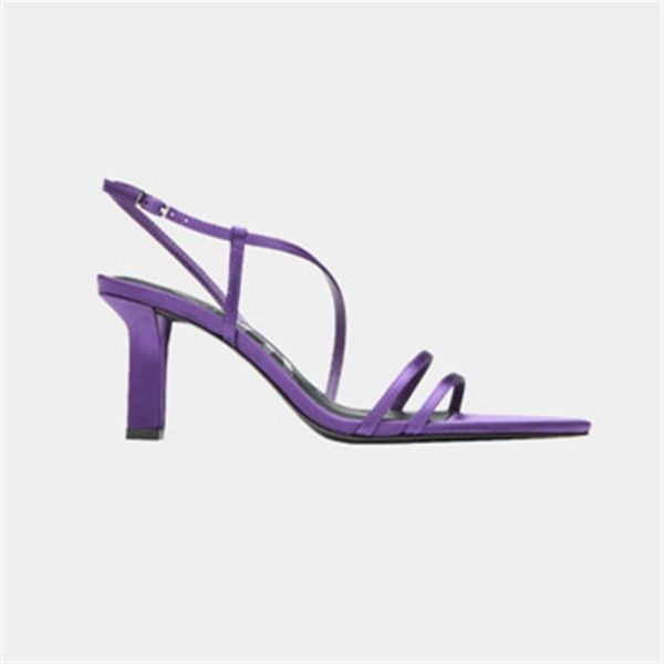 women's sandals 2021 summer new rome style pointed toe high heel sandals silk purple lady's, Black
women's sandals 2021 summer new rome style pointed toe high heel sandals silk purple lady's, Black