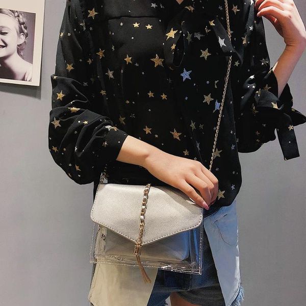 fashion transparent pvc women messenger crossbody shoulder bag small square bag clear tassel chain clutch evening purse handbags
fashion transparent pvc women messenger crossbody shoulder bag small square bag clear tassel chain clutch evening purse handbags