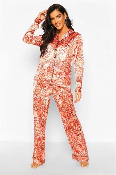 women's tracksuits dpsde 2021 women fashion casual pajamas sets long sleeve lapel elastic pants printed two piece, Gray
women's tracksuits dpsde 2021 women fashion casual pajamas sets long sleeve lapel elastic pants printed two piece, Gray
