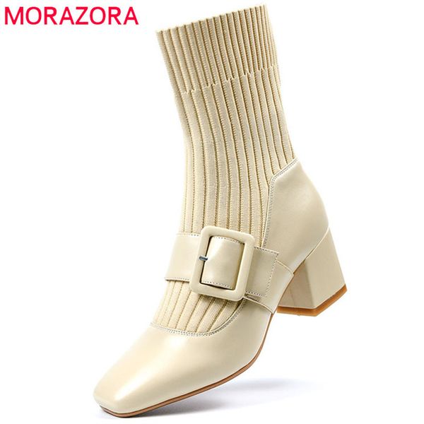 morazora 2020 new arrival women ankle boots genuine leather buckle stretch boots autumn winter high heels dress shoes woman 1026, Black
morazora 2020 new arrival women ankle boots genuine leather buckle stretch boots autumn winter high heels dress shoes woman 1026, Black