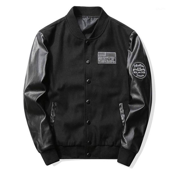 spring autumn men jacket fashion solid spliced design slim fit jacket men casual jackets and coat washed outerwear 4xl1, Black;brown
spring autumn men jacket fashion solid spliced design slim fit jacket men casual jackets and coat washed outerwear 4xl1, Black;brown