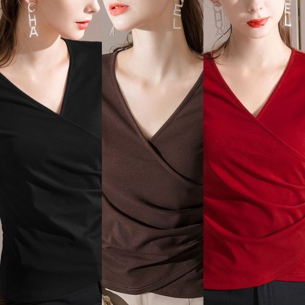 xvaxx cross v-neck 2020 sleeve t-shirt for women long new coat t-shirt solid color versatile collarbone heart design newew, White
xvaxx cross v-neck 2020 sleeve t-shirt for women long new coat t-shirt solid color versatile collarbone heart design newew, White
