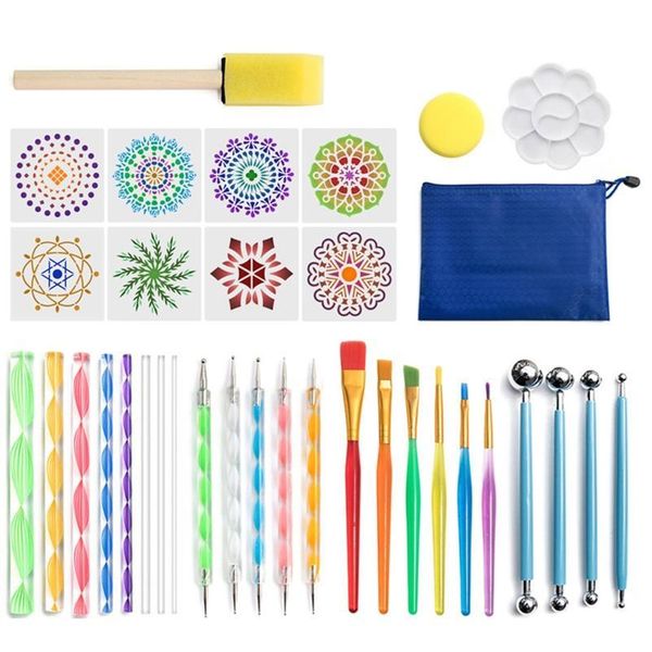 35pcs mandala dotting pen tools set for painting rock stone acrylic stick template stencil spo qylpnu, Silver
35pcs mandala dotting pen tools set for painting rock stone acrylic stick template stencil spo qylpnu, Silver