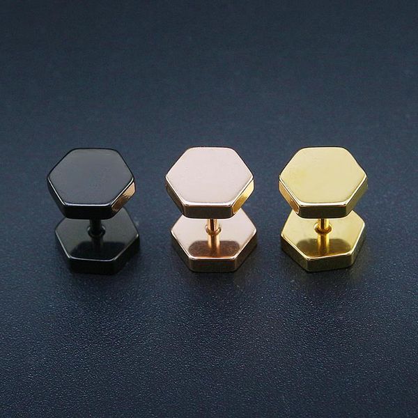 stud double hexagon earring stainless ear jewelry piercing men pink fashion body, Golden;silver
stud double hexagon earring stainless ear jewelry piercing men pink fashion body, Golden;silver