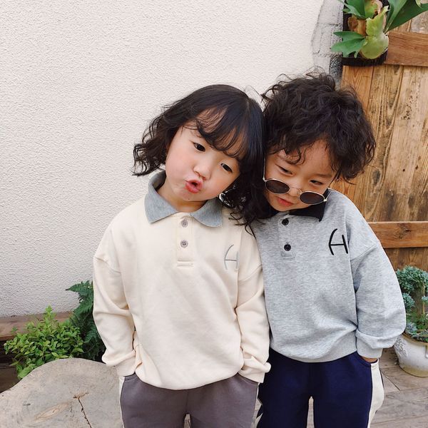spring autumn boys girls embroidery turn-down collar sweatshirts korean style cotton long sleeve pullovers lj200811, Black
spring autumn boys girls embroidery turn-down collar sweatshirts korean style cotton long sleeve pullovers lj200811, Black