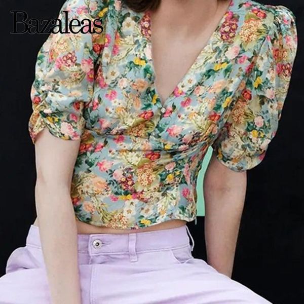 bazaleas fashion blusas elegant floral print green women slim blouse v neck blusas mujer de moda, White
bazaleas fashion blusas elegant floral print green women slim blouse v neck blusas mujer de moda, White