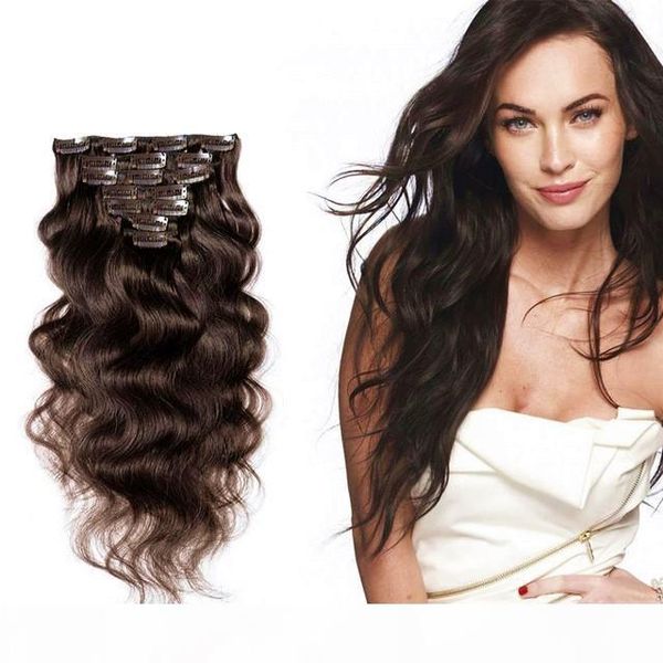 8a remy clip in human hair 70g 100g 140g 160g 180g 7 8 10pcs virgin brazilian body wave 2# dark brown clip in hair extensions dhl free, Black
8a remy clip in human hair 70g 100g 140g 160g 180g 7 8 10pcs virgin brazilian body wave 2# dark brown clip in hair extensions dhl free, Black