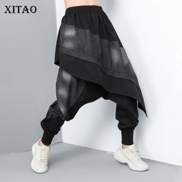 xitao splice tide personality street pants loose false tow pieces full length pants summer clothes for women 2020 new zll32651, Black;white
xitao splice tide personality street pants loose false tow pieces full length pants summer clothes for women 2020 new zll32651, Black;white