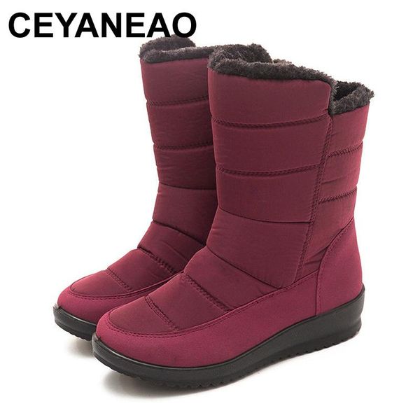 ceyaneao 2020women mid-calf boots low heel snow boots shoes women winter zipper waterproof plush warm wedges botas mujer, Black
ceyaneao 2020women mid-calf boots low heel snow boots shoes women winter zipper waterproof plush warm wedges botas mujer, Black
