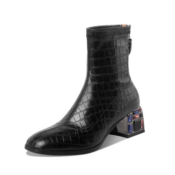 boots genuine leather crystal high heels fashion women ankle 2021 autumn winter est shoes woman concise office, Black
boots genuine leather crystal high heels fashion women ankle 2021 autumn winter est shoes woman concise office, Black