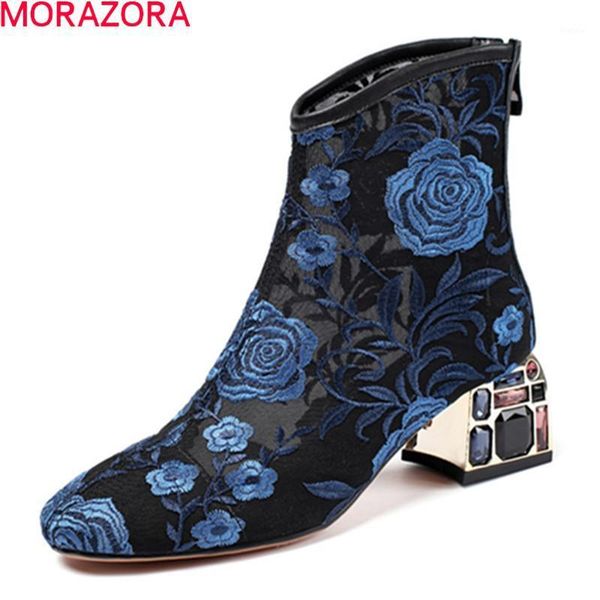morazora 2020 new brand fashion women boots thick heels square toe ladies shoes spring classic embroidered ankle boots1, Black
morazora 2020 new brand fashion women boots thick heels square toe ladies shoes spring classic embroidered ankle boots1, Black