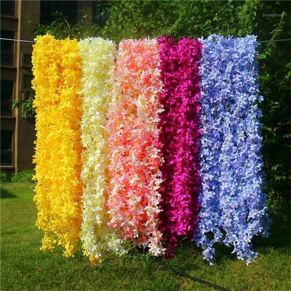170cm long artificial wisteria flowers lilac flowers vine silk cherry blossoms vine arch decor leaves hanging garland green1
170cm long artificial wisteria flowers lilac flowers vine silk cherry blossoms vine arch decor leaves hanging garland green1
