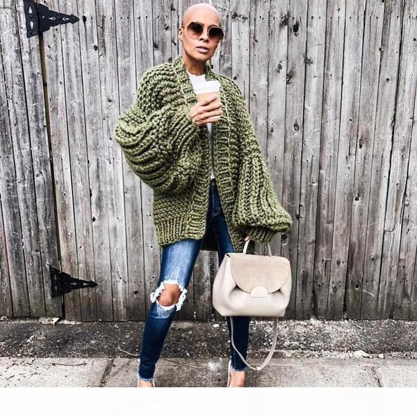 comfy cardigan batswing sleeve soft texture full sleeve crochet sweater chunky knitting kit female woman sweaters, White;black
comfy cardigan batswing sleeve soft texture full sleeve crochet sweater chunky knitting kit female woman sweaters, White;black