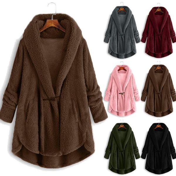 women's jackets fashion plush warm coat casual ladies cardigan horn button jacket streetwear female winter long sleeve womens outerwear, Black;brown
women's jackets fashion plush warm coat casual ladies cardigan horn button jacket streetwear female winter long sleeve womens outerwear, Black;brown