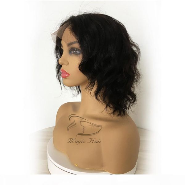 full lace human hair wig wavy short wave natural wave pre-plucked hairline brazilian virgin hair lace front wig with baby hair, Black;brown
full lace human hair wig wavy short wave natural wave pre-plucked hairline brazilian virgin hair lace front wig with baby hair, Black;brown