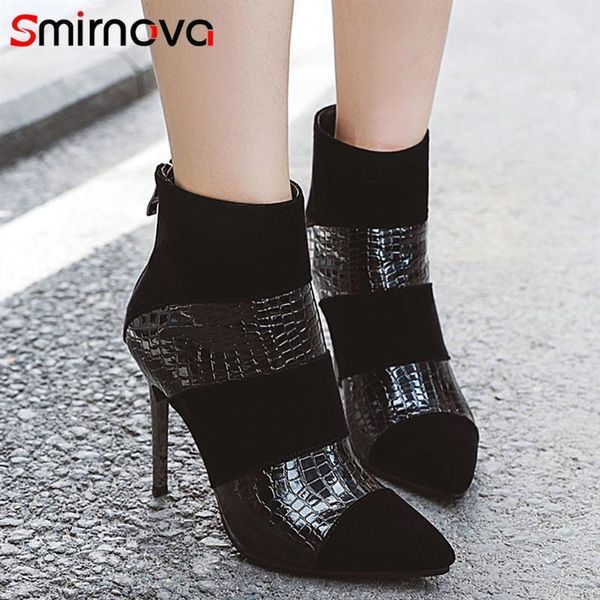 boots smirnova arrive pointed shoes 2021 autumn winter super high heels flock black fashion women's1
boots smirnova arrive pointed shoes 2021 autumn winter super high heels flock black fashion women's1
