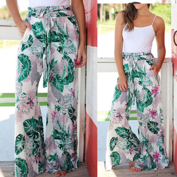 wide trousers summer long women pants casual floral print loose pants with belt length mid waist wide leg beach 20201, Black;white
wide trousers summer long women pants casual floral print loose pants with belt length mid waist wide leg beach 20201, Black;white
