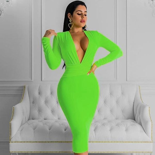 ocstrade long sleeve bandage dress 2021 autumn winter fashion neon green v neck bandage dress bodycon club party, Black;gray
ocstrade long sleeve bandage dress 2021 autumn winter fashion neon green v neck bandage dress bodycon club party, Black;gray