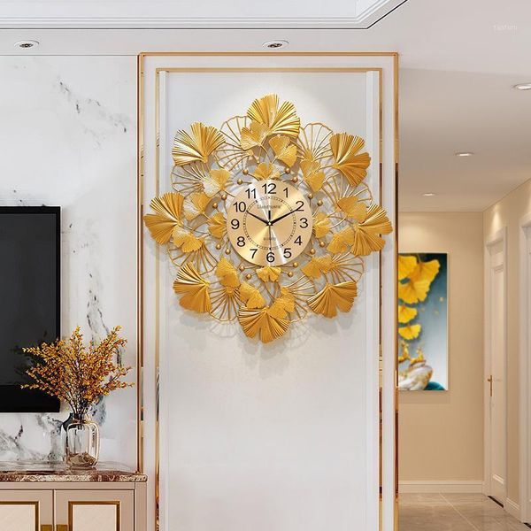 american metal wall clock living room decoration creative golden ginkgo leaf atmosphere fashion european luxury clock watch1
american metal wall clock living room decoration creative golden ginkgo leaf atmosphere fashion european luxury clock watch1